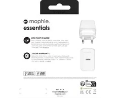 Mophie Essentials USB-C 20W PD (balta)