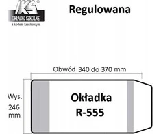 IKS Knygos viršelio taisyklė. R-555 aukštis 246 mm x apimtis 340 mm - 370 mm p25 IKS kaina už 1 vnt.