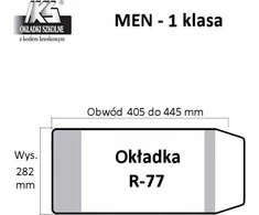 IKS Knygos viršelio taisyklė. R-77 aukštis 282 mm x apimtis 405 mm - 445 mm p25 IKS kaina už 1 vnt.