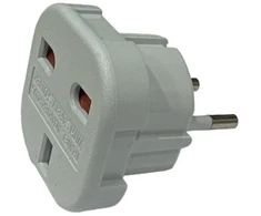 iLike CP UK1 Strāvas ligzdas pāreja - no UK 3pin uz Euro Ligzdu - UK uz EU adapteris Balts (OEM)