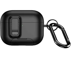 iLike Dėklas do słuchawek Dux Ducis Apple AirPods Pro 3 PECQ Series PC+TPU Cover su karabinu Juodas