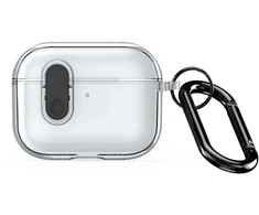 iLike Dėklas na ausinės Dux Ducis Apple AirPods Pro 3 PECL Series PC+TPU Cover su karabinu Juodas Clear