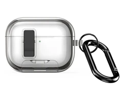 iLike Dėklas na ausinės Dux Ducis Apple AirPods Pro 3 PECR Series PC+TPU Cover su karabinu Pilkas