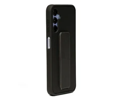iLike Samsung Galaxy A14 5G Tylny pokrowiec Silikoninis dėklas with stand Juodas ILISAMA14SWSB