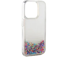 iLike Tylny pokrowiec Apple iPhone 15 Plus Silikoninis dėklas Vanduo Glitter Rainbow