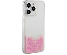 iLike Tylny pokrowiec Apple iPhone 15 Pro Max Silikoninis dėklas Vanduo Glitter Rožinė