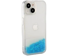 iLike Tylny pokrowiec Apple iPhone 15 Silikoninis dėklas Vanduo Glitter Mėlyna ILIAPP15SWGB