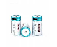 Iluv 4x įkraunamos baterijos Cr123a Cr123 500mAh USB-C įkrovimo prievadas USB Type-C / USB-C Cr123a