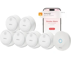 IMOU dūmų jutiklių rinkinys KIT-3, šliuzas + 6 jutikliai (Smoke Detector ZSM1 Kit-EU-6-M)