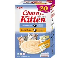 INABA Kitten vištienos ir tuno skanėstai katėms - 20 x 14 g