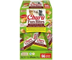 Inaba Churu Fun Bites skanėstas katėms su vištiena ir moliūgu suktinukai 96g (8x12g)