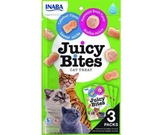 INABA Juicy Bites Homestyle sultinys ir kalmarai - skanėstai katėms - 3x11,3 g
