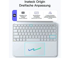 Inateck Ace Touch klaviatūra iPad 13" suderinama QWERTZ mėlyna