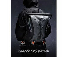 Inateck dviračio kuprinė 30 l talpos vandeniui atspari, poliesterio, pilka-juoda, BP06003