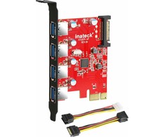 Kontroler Inateck USB 3.0 Karta PCIe 4 złącz 15 pin SATA