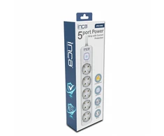 Inca INCA listwa zasilająca IPW-44GB 5-gniazdowa, LED Anz. balta 1,5m
