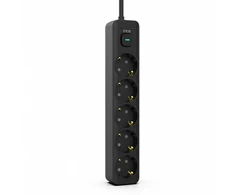 Inca INCA ilgintuvas IPW-44SY 5 lizdų, su LED apšvietimu. Juoda 1,5 m