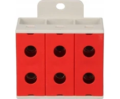 Incobex Elplast ENE-00207 3 bėgių bėgio jungtis 50 mm² pilka ZGX 3x50 raudona 2 versija ENE-00207