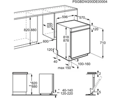 AEG FUS5360CZM Po stalviršiu montuojama indaplovė 60 cm