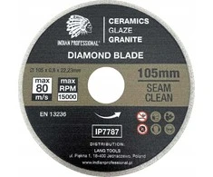 INDIAN PROFESSIONAL TARCZA DIAMENTOWA 105mm x 0,8mm x 22,2mm SEAM CLEAN DO FUG /INDIAN PROFESSIONAL