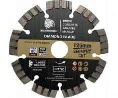INDIAN PROFESSIONAL TARCZA DIAMENTOWA 125mm SEGMENT TURBO CUT INDIAN PROFESSIONAL