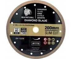 INDIAN PROFESSIONAL TARCZA DIAMENTOWA 200mm SLIM CUT