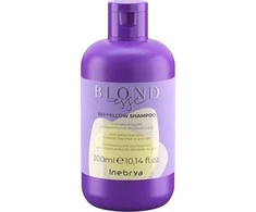 Inebrya BLONDesse No-Geltona Šampūnas geltonus tonus neutralizuojantis plaukų šampūnas, 300 ml