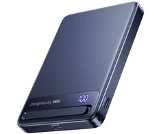 INIU MagPro Slim nešiojamas įkroviklis - magnetinis belaidis nešiojamas įkroviklis Qi 2.2 10 000mAh mėlynas (MO-IU-P025)