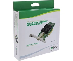 „InLine®“ 10 gigabitų tinklo adapteris, 1x SFP+, PCIe x8, įskaitant žemo profilio pagrindinę plokštę