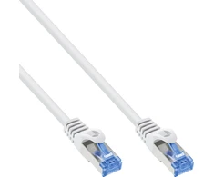 InLine 100 vnt. B-Pack ® Cat.6A S/FTP LSZH kompiuterinis kabelis, CCA, baltas, 0,50 m