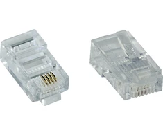 „InLine ®“ 100 vnt. modulinis kištukas 8P4C RJ45, skirtas užspaudžiamiems prie juostinio ISDN kabelio