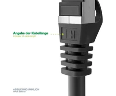 InLine Tinklo kabelis slim Cat.6A U/FTP PiMf 1 m Juodas (B-71901S)