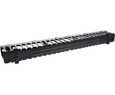 InLine® 19" 1U Cable management panel, RAL 9005 juodas