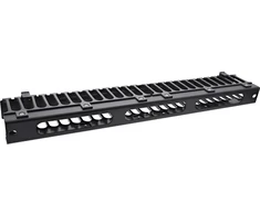 InLine® 19" 1U Cable management panel, RAL 9005 juodas