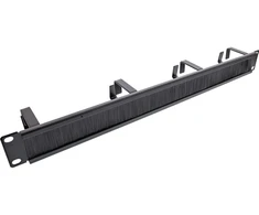 InLine® 19'' kabelių įvado plokštė su šepečiu, 1U, RAL 9005 juoda