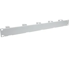 InLine® 19" Cable management panel, 5 small brackets, RAL7035, pilkas