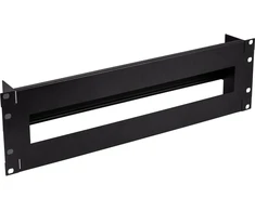 InLine® 19'' grandinės pertraukiklių juosta 3U, su DIN bėgeliu, juoda