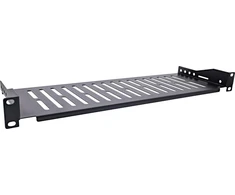InLine® 19" lentyna, 150 mm, 10 kg, 1U, RAL 9005 juoda