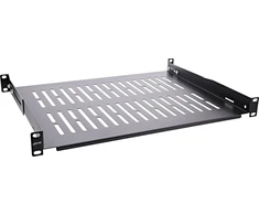 InLine® 19" lentyna, 350 mm, 50 kg, 1U, RAL 9005 juoda