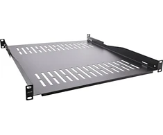 InLine® 19" lentyna, 550 mm, 50 kg, 1U, RAL 9005 juoda