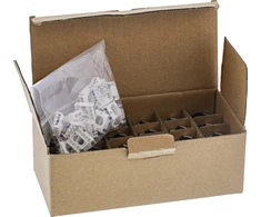 InLine 24vnt. Bulk-Pack InLine® Keystone RJ45 lizdas plonas, SNAP-In, Cat.6A, integruotas kabelis