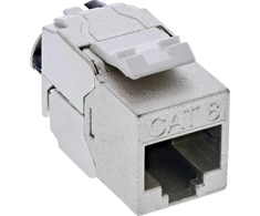 InLine 24vnt. Bulk-Pack InLine® Keystone RJ45 lizdas plonas, SNAP-In, Cat.8.1, integruotas kabelis