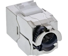 InLine 24vnt. Bulk-Pack InLine® Keystone RJ45 lizdas plonas, SNAP-In, Cat.6A, integruotas kabelis