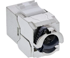 InLine 24vnt. Bulk-Pack InLine® Keystone RJ45 lizdas plonas, SNAP-In, Cat.8.1, integruotas kabelis