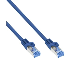 InLine 80-pak B-Pack ® Cat.6A S/FTP LSZH kompiuterinis kabelis, CCA, mėlynas, 1m