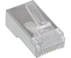 InLine® 8P8C RJ45 ekranuotos jungtys apvaliems kabeliams, 100 vnt. Pakuotė
