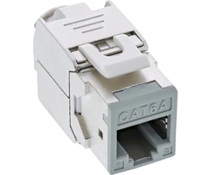 InLine 8vnt. Pack InLine® Keystone RJ45 lizdas, ekranuotas, Cat.6A, pilkas