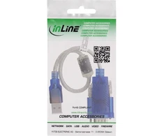 InLine Adapteris USB į RS-232 su feritu, A tipo kištukas į 9 kontaktų Sub D