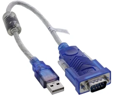 InLine Adapteris USB į RS-232 su feritu, A tipo kištukas į 9 kontaktų Sub D