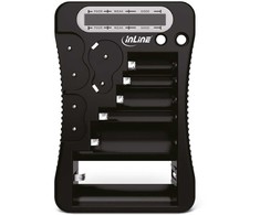 Inline Baterijų testeris su LCD ekranu, skirtas apvaliems ir diskiniams elementams bei 9 V blokams